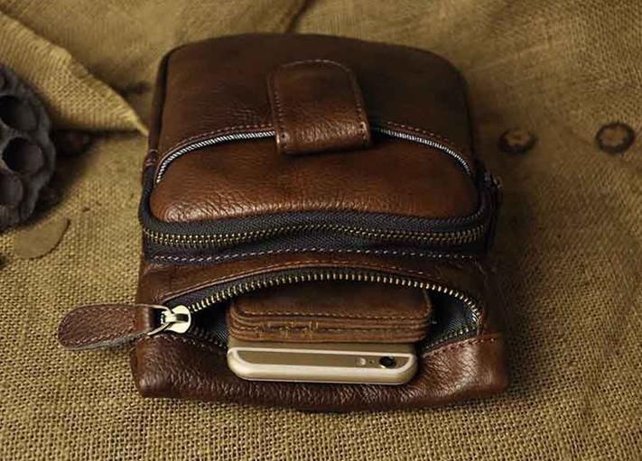 Vintage Leather Belt Pouches for Men Waist Bag BELT BAGs Shoulder Bags ...