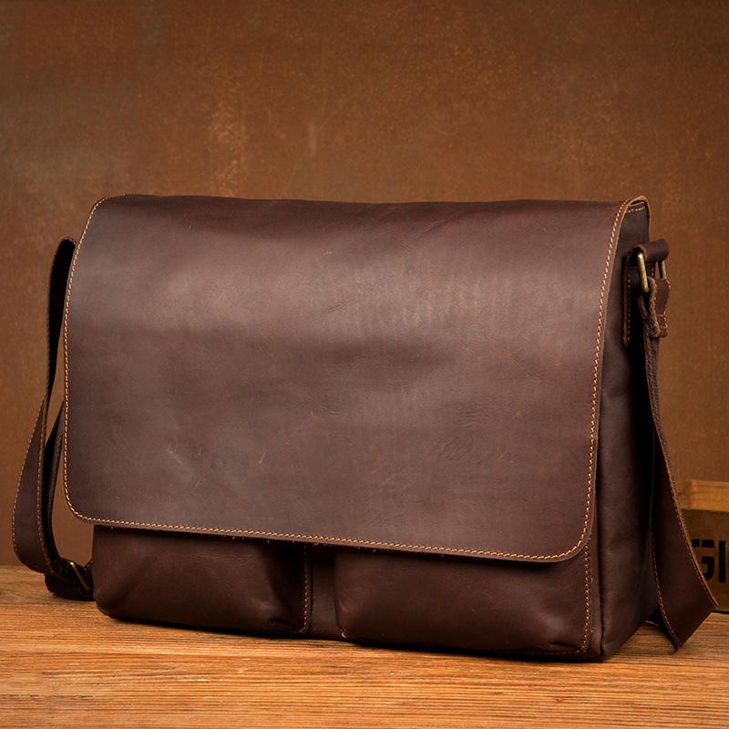 leather courier bag