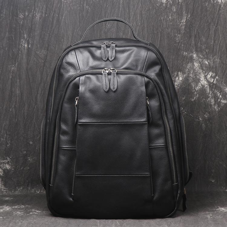 leather computer backpack mens