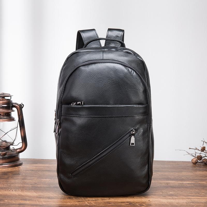 leather laptop backpack mens