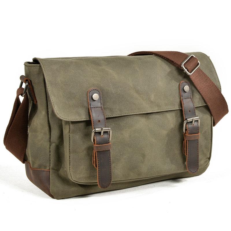 Mens Canvas Side Bag Messenger Bag Camera Courier Bag Shoulder Bag for ...
