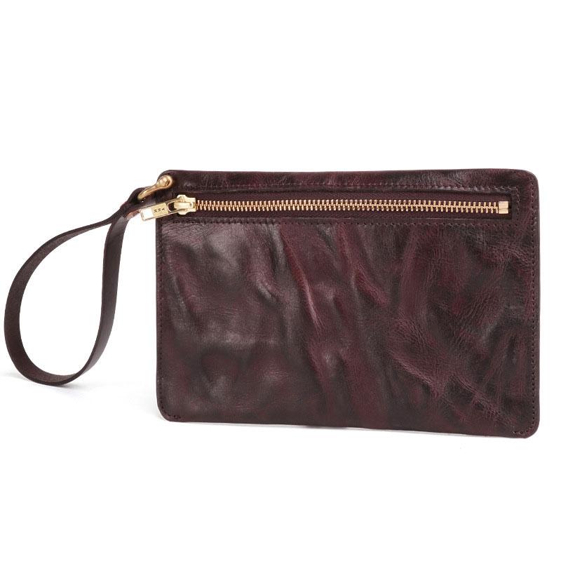 leather clutch wristlet