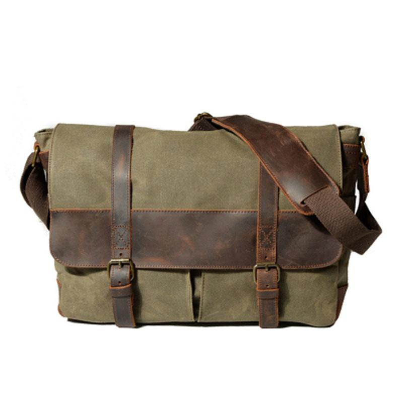 Mens Canvas Side Bag Canvas Messenger Bag Courier Bag Shoulder Bag for ...