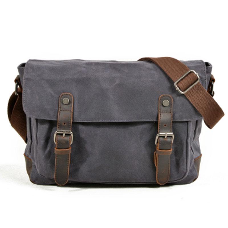 Mens Canvas Side Bag Messenger Bag Camera Courier Bag Shoulder Bag for ...