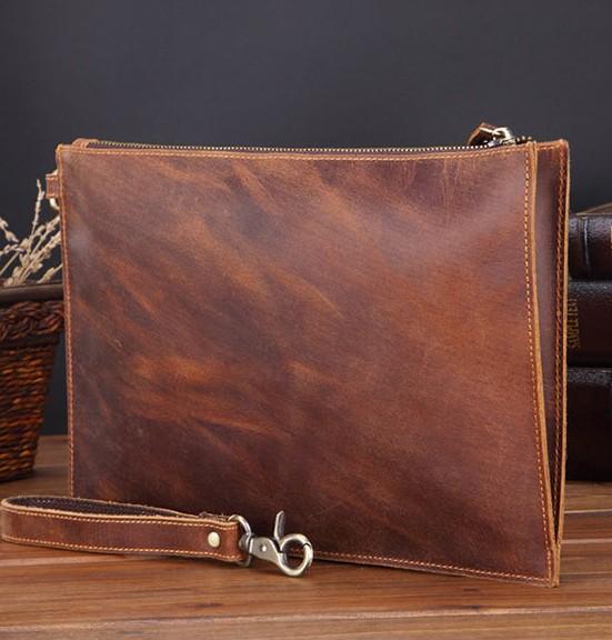 mens leather clutch