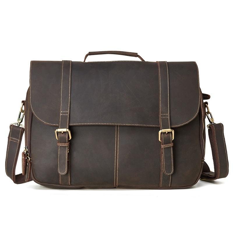 LEATHER MENS BRIEFCASE MESSENGER BAG WORK BAG Handbag FOR MEN ...