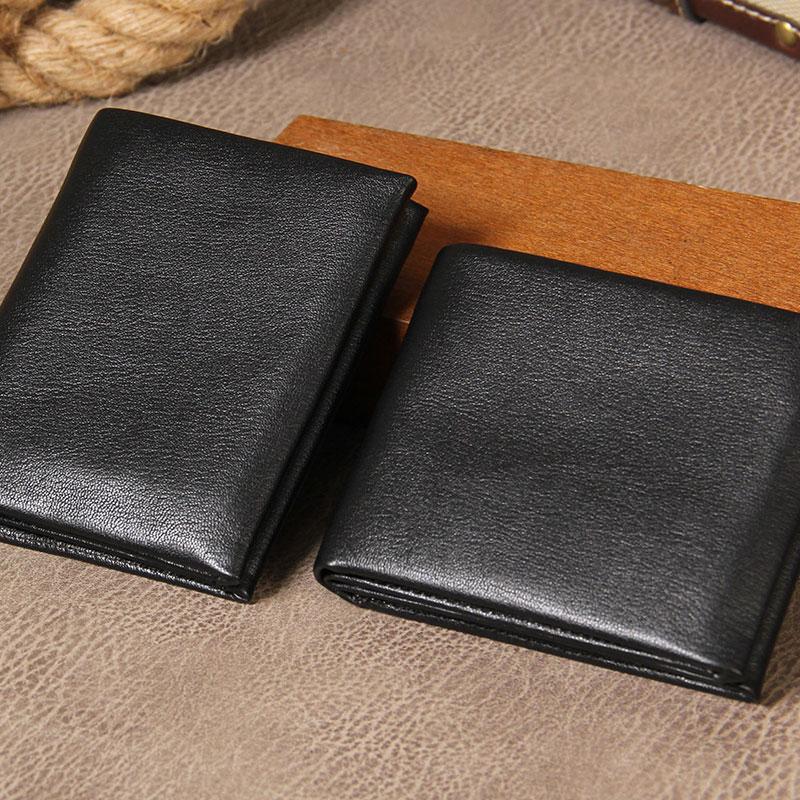 Slim billfold Leather Wallet Men 