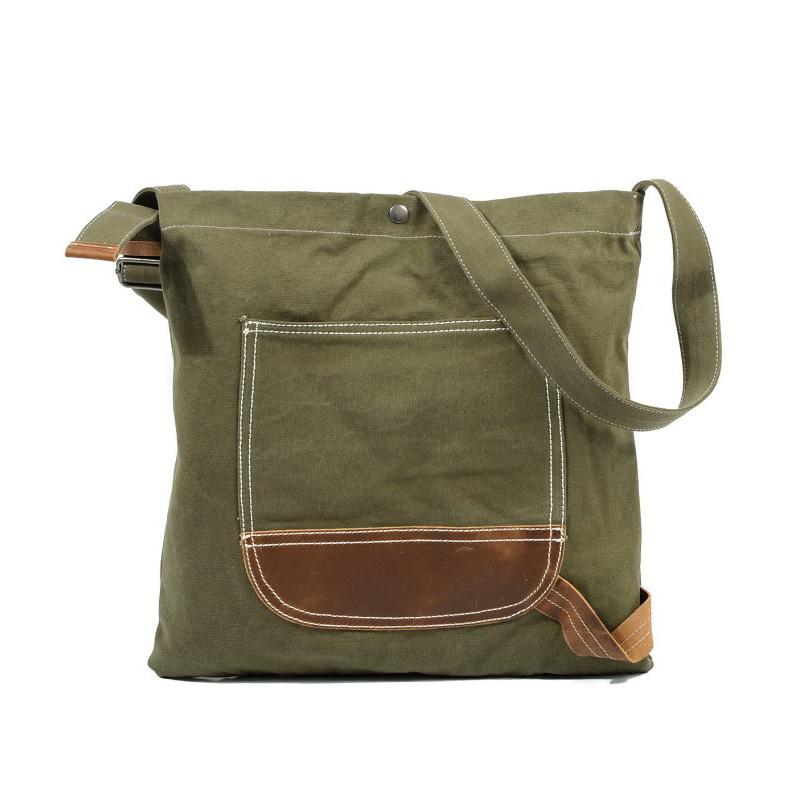 Mens Canvas Side Bag Messenger Bag Canvas Courier Bag Shoulder Bag for ...