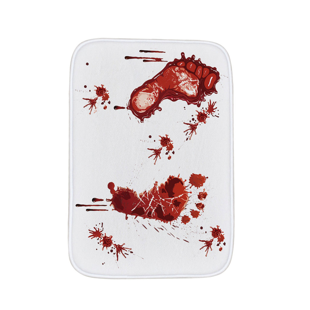 Footprint Blood Bath Mat Entrance Rug Bloody Shower Mat Non Slip