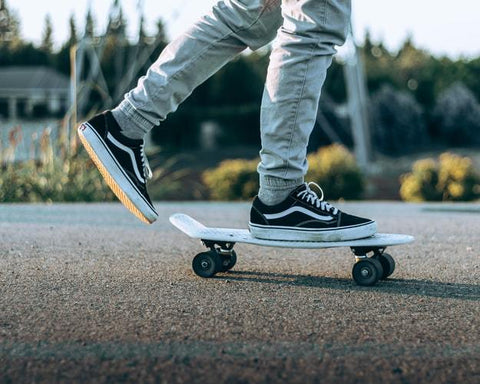 vans with skateboard