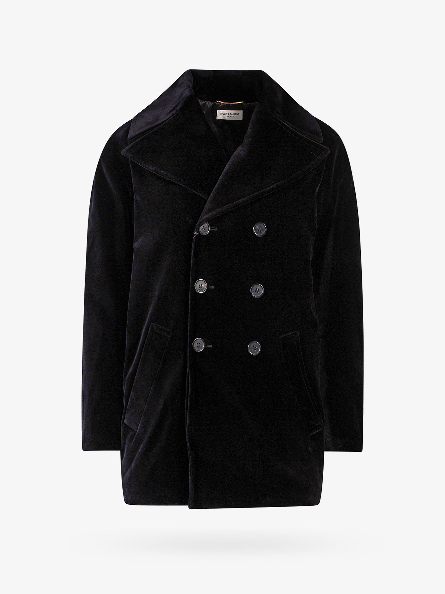 Saint Laurent Coat In Black