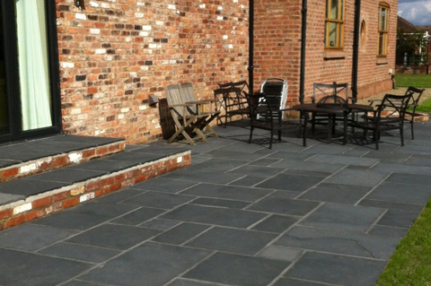 Black Natural Limestone Paving 