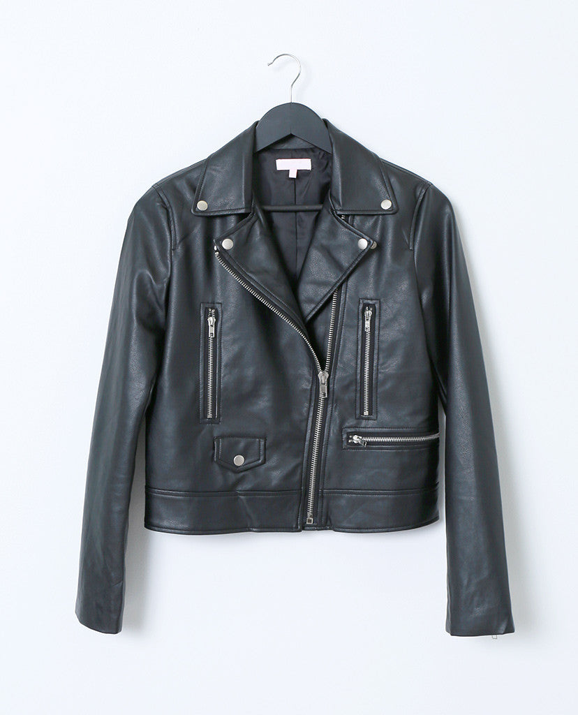 Taking Over Faux Leather Moto Jacket - Black – Piin | www.ShopPiin.com