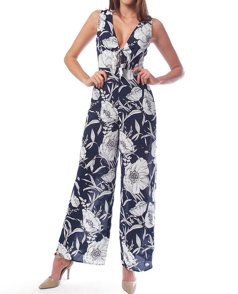 Fresh Floral Jumpsuit - Navy/White – Piin | www.ShopPiin.com