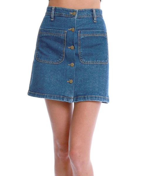 Girl’s Talk Denim Mini Skirt - Blue – Piin | www.ShopPiin.com