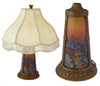 Antique Handel Era Reverse Painted Glass Lamp Needs Rewiring Art Nouveau Arts and Crafts Decor - Premier Estate Gallery