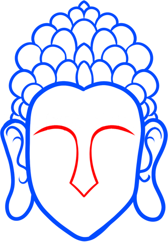 étape 4 dessin bouddha