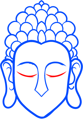 étape 5 dessin bouddha