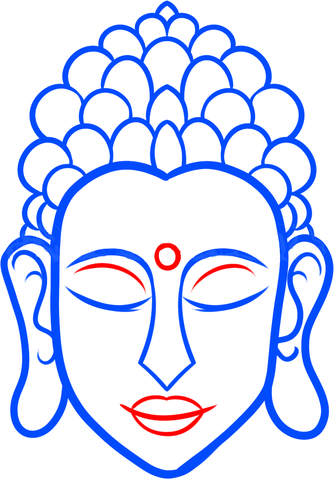 étape 6 dessin bouddha