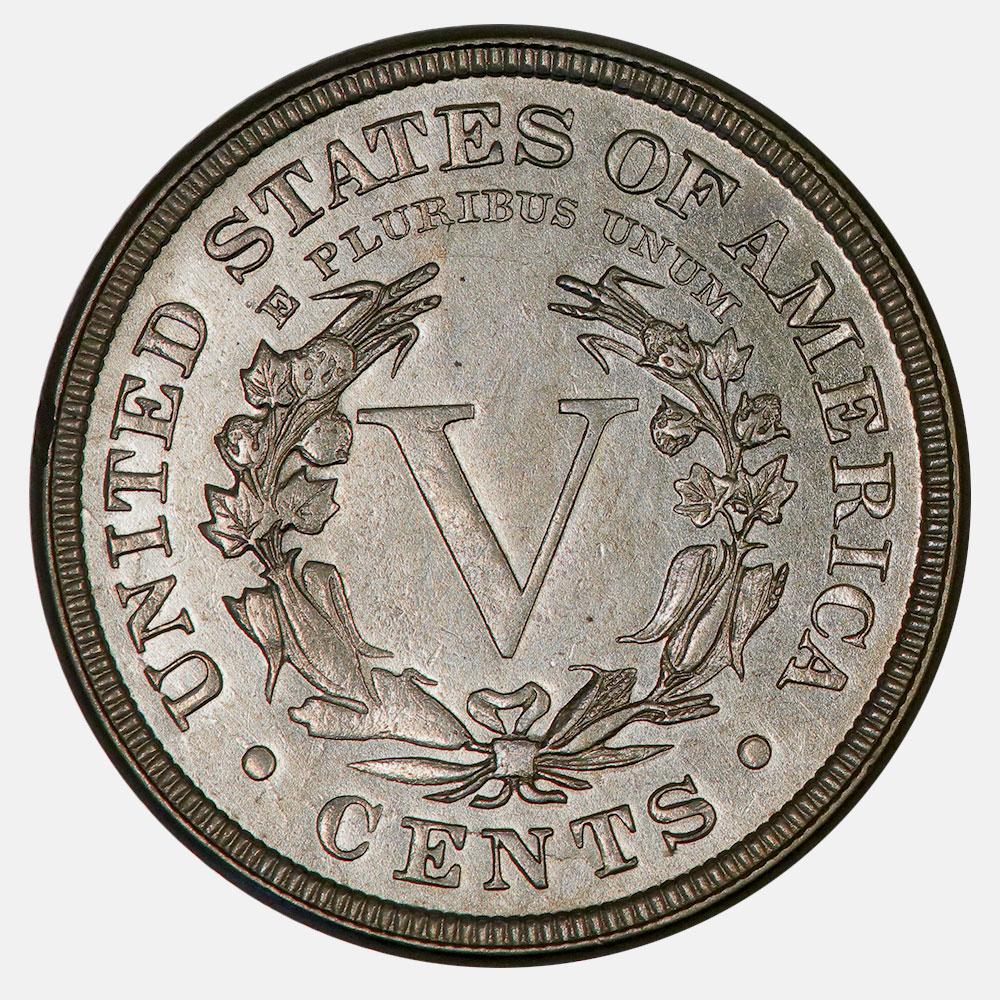 1883 With Cents Liberty V Nickels About Uncirculated