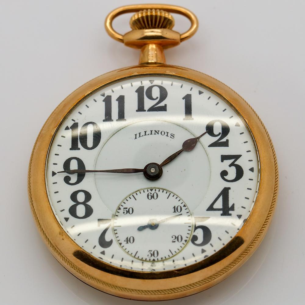 1918 Illinois GF Railroad Pocket Watch - 21J, Grade Bunn Special, Mode