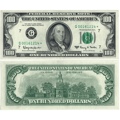 1963-A $100 Federal Reserve Bank Star Note San Francisco District Fr.