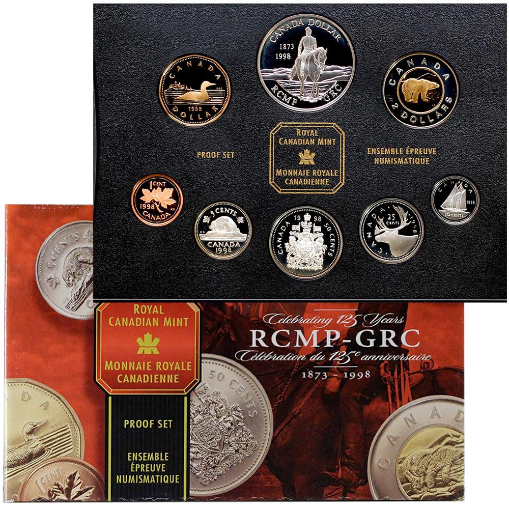 1998 Canada 8 Coin Rcmp Grc 125th Anniversary Proof Set Gem Proof