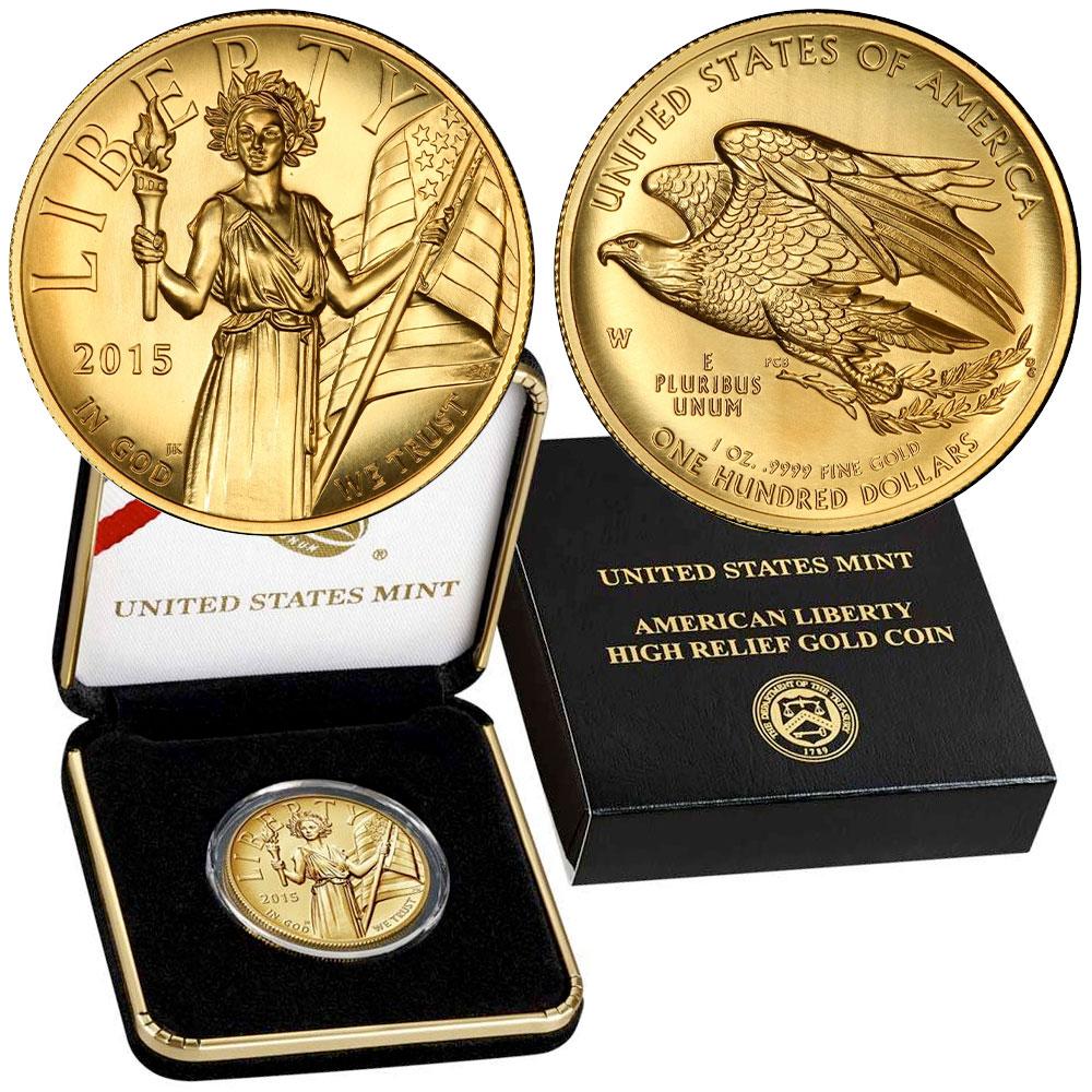 2015 W 100 American Liberty 1 Oz Gold High Relief Coin Gem In Ogp W