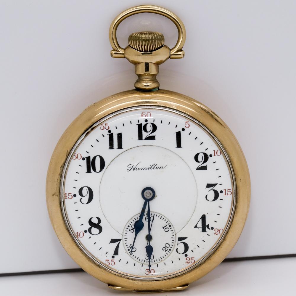 hamilton gold pocket watch value