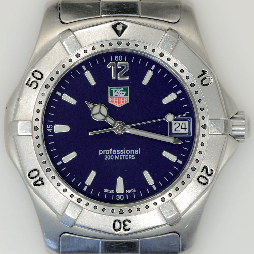 1998/9 SS Tag Heuer Professional 2000 Men's Watch - Keeps Excellent Ti