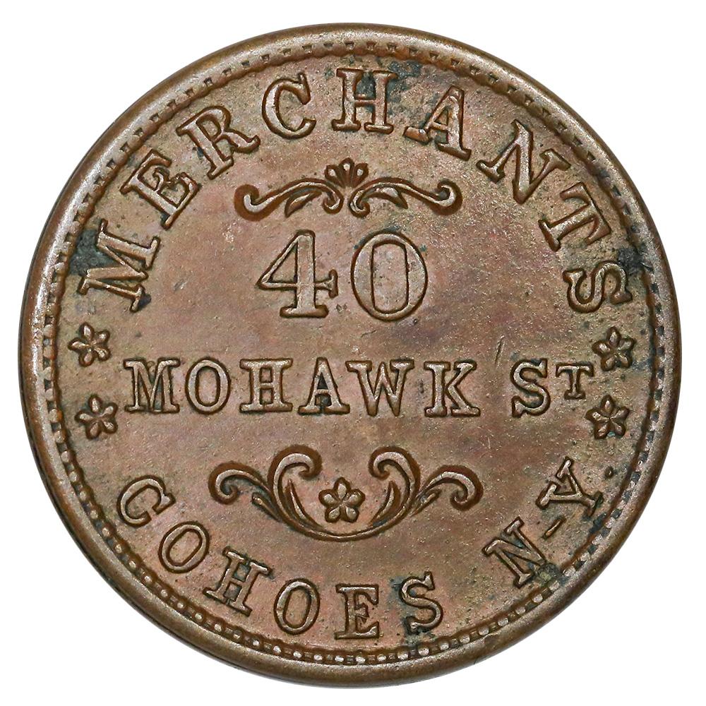 1863 Alden & Frink, Cohoes NY Civil War Token Fuld-NY-140A-2a - XF