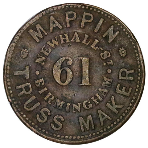 Great Britain, Victoria Mappin Truss Maker Surgical Instruments Token