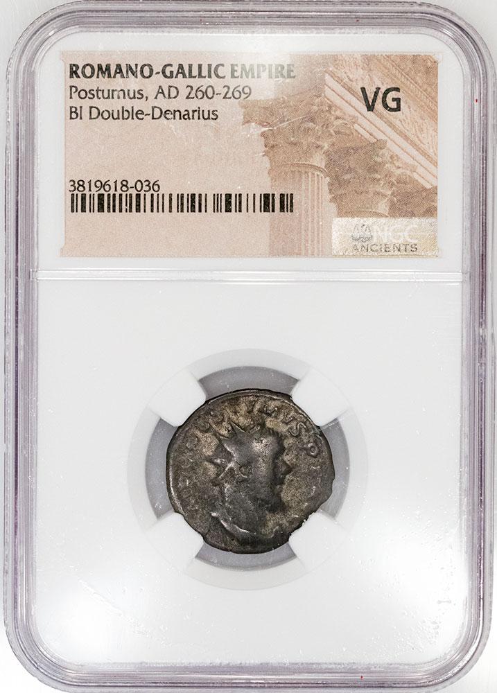 Romano-Gallic Empire, Postumus BI Double-Denarius, 260-269 AD, NGC Ver