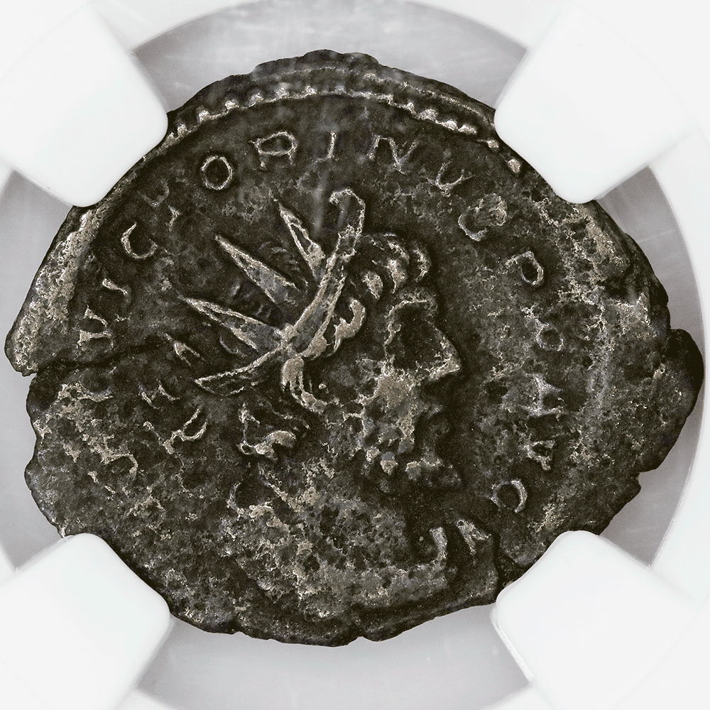 Romano-Gallic Empire, Victorinus BI Double-Denarius, 269-271 AD, NGC C
