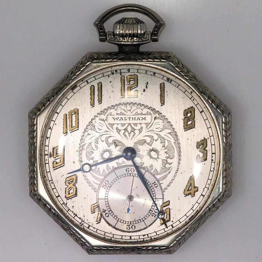 white gold pocket watch