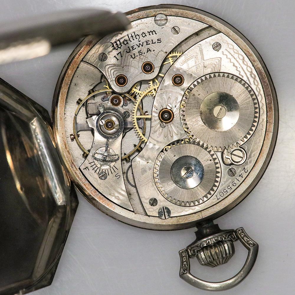 1922 Waltham 14K White Gold Pocket Watch - 17 Jewel, Model 1894, Grade