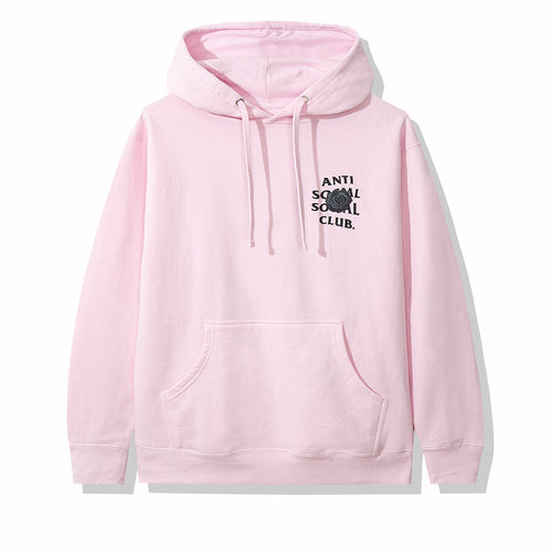 anti social social club pink flower hoodie