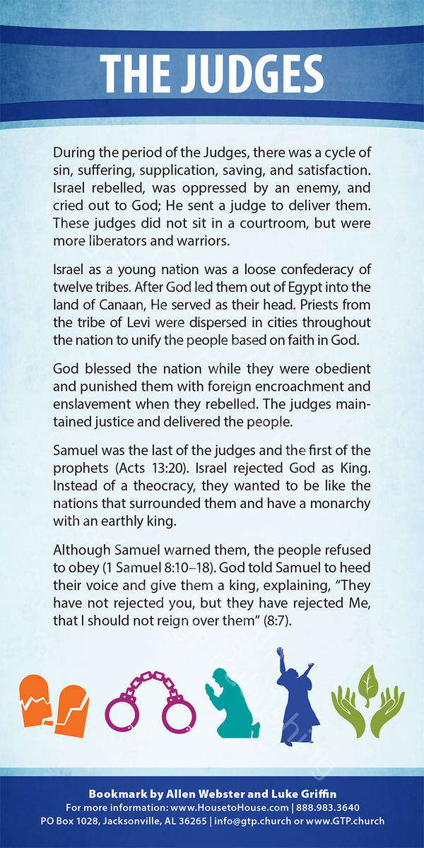 The Judges (Pack of 10) Info-Cards or Oversize Bookmarks | Glad Tidings ...