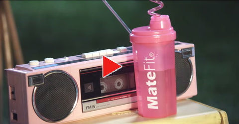 MateFit  - Pretty Girls - Britney Spears & Iggy Azalea MateFIt Pink Shaker Bottle