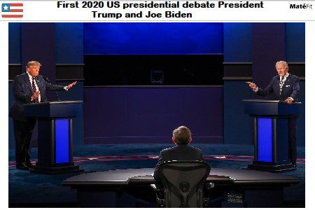 News First 2020 US presidential debate President Trump and Joe Biden by Teatox Co