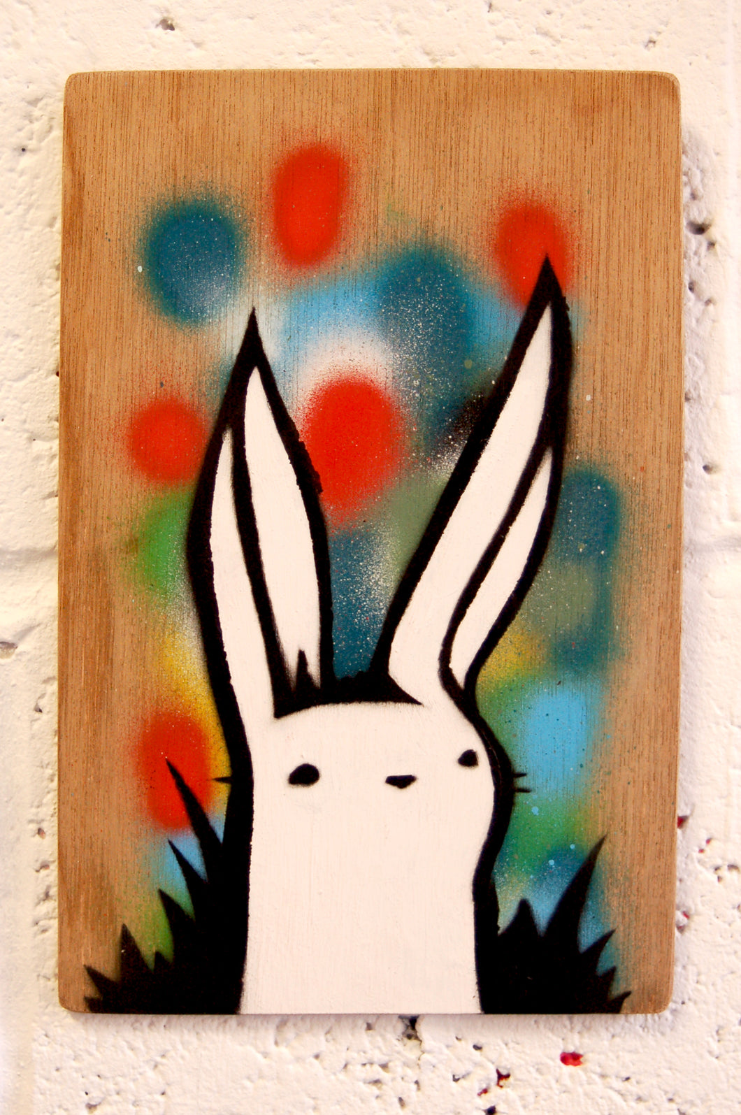 Original contemporary art, spray paint and stencil on board by Brighton artist Cassettelord