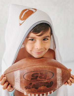 Kid's Hooded Towel - Football | Everykid Towel | Bath Time - Caroline & Company