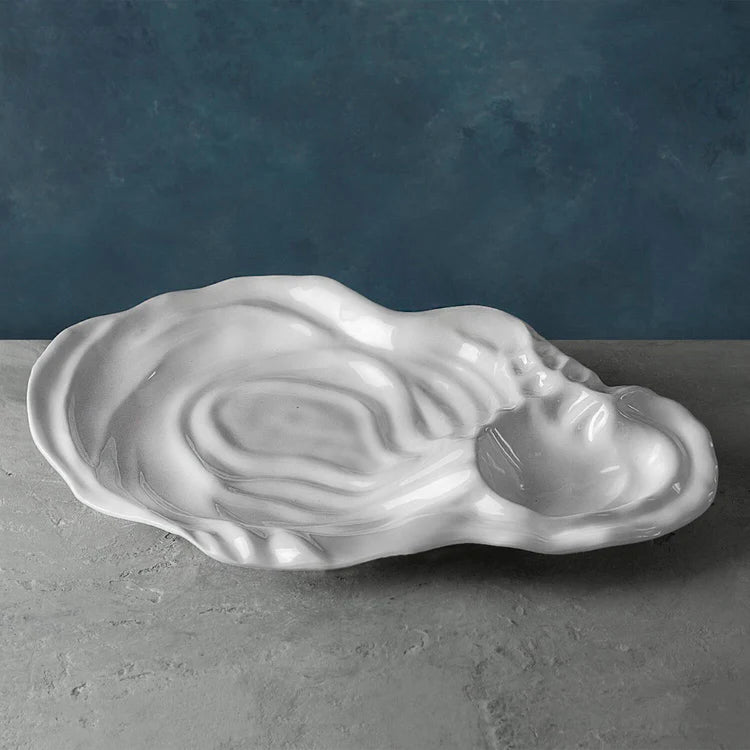Beatriz Ball VIDA Ocean Oyster Dip - White | Luxury Melamine | Platter
