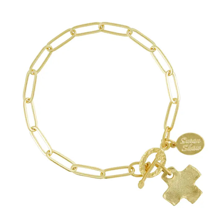 Susan Shaw Bracelet - Cross Paperclip