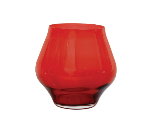 Drop Red Stemless Wine Glass