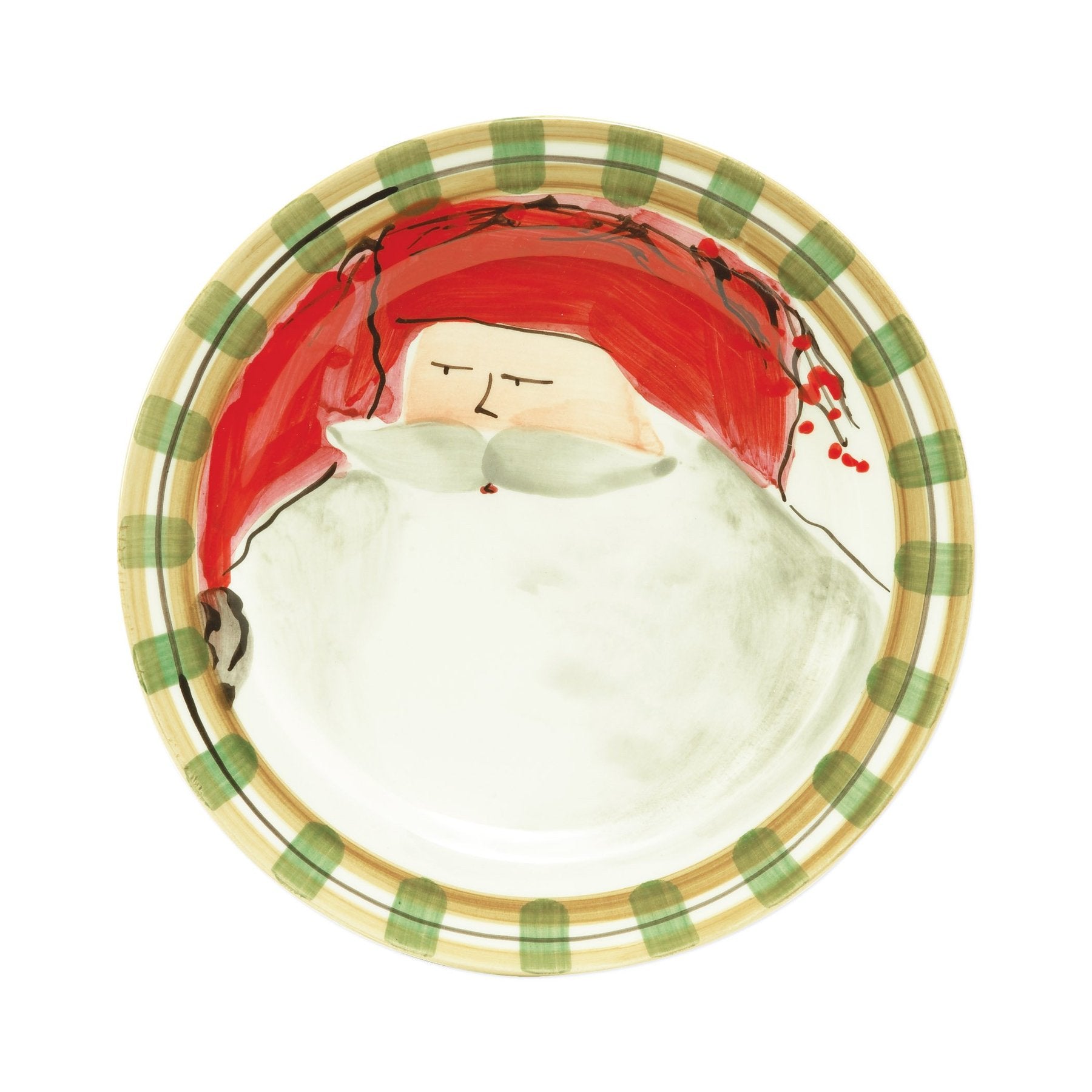 Vietri Dinner Plate - Old St. Nick Red Hat