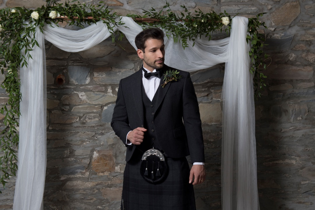 Winter Wedding groom's outfits