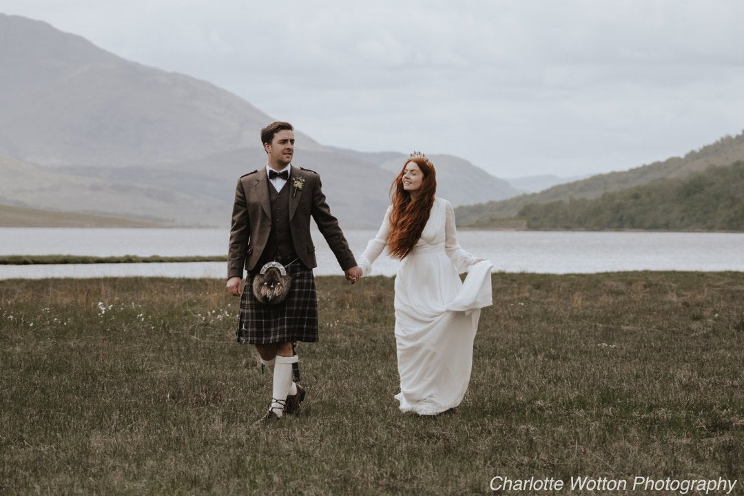 Bride and groom in Glen Coe wedding