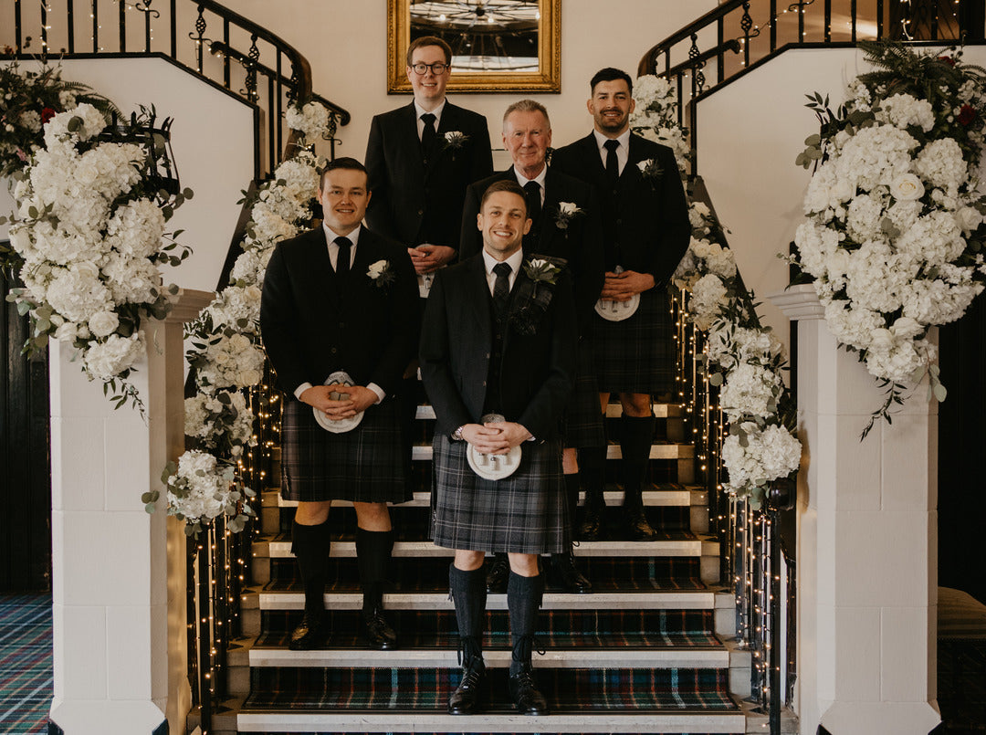 Grooms party kilt outfits 