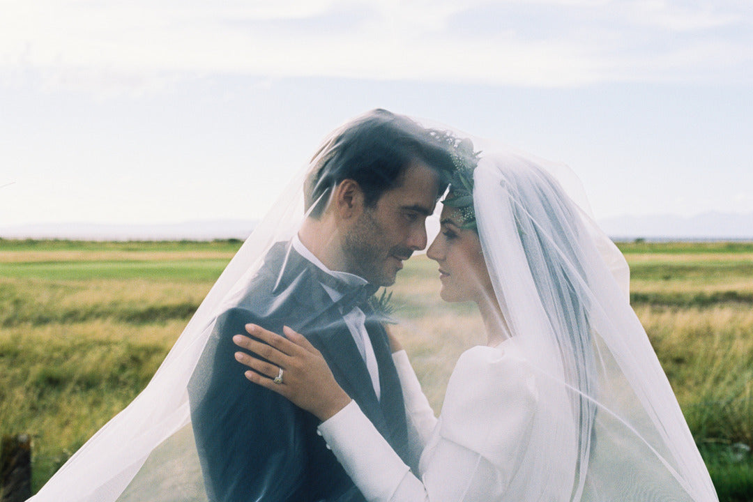 Beach wedding with kilt